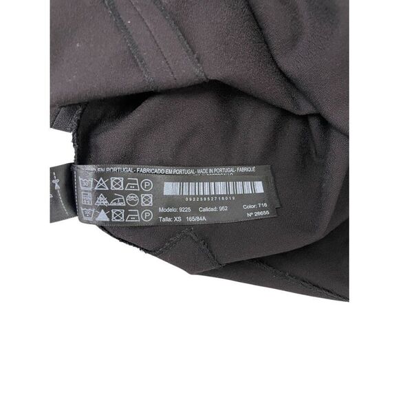 Massimo Dutti Womens Midi Dress XS Brown Gathered Detail Slit 9225/952 NWT - Picture 11 of 16